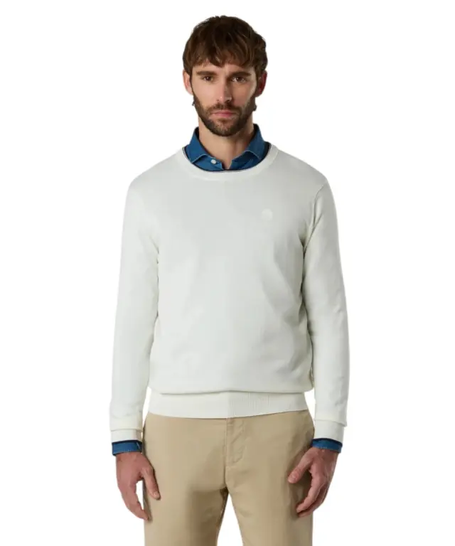 North Sails- Ανδρικό Πουλόβερ Crew-neck sweater 699227-000-0105 Λευκό 2
