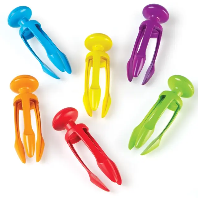 Learning Resources 6 Λαβίδες Λεπτής Κινητικότητας Tri-Grip για 4+ ετών LER 2964