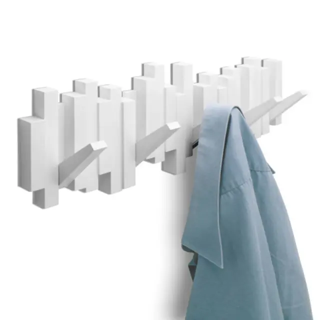 Κρεμάστρα τοίχου Sticks Umbra 5 θέσεων με διαστάσεις 49.3x2.5x18.4cm - Λευκό318211-660