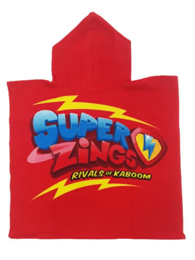 Πόντσο Παιδικό 55x55cm Aymax Super Zings Red 70200450003 2