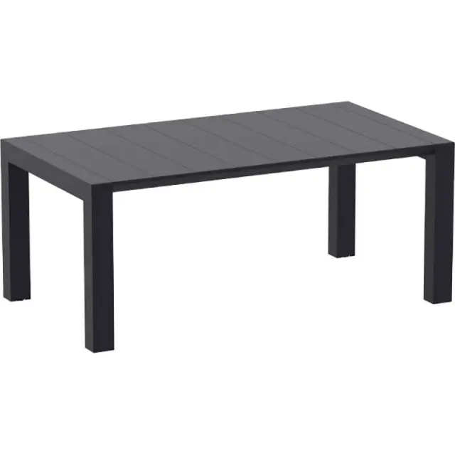 Τραπέζι VEGAS Μαύρο PP 100x180/220x75cm