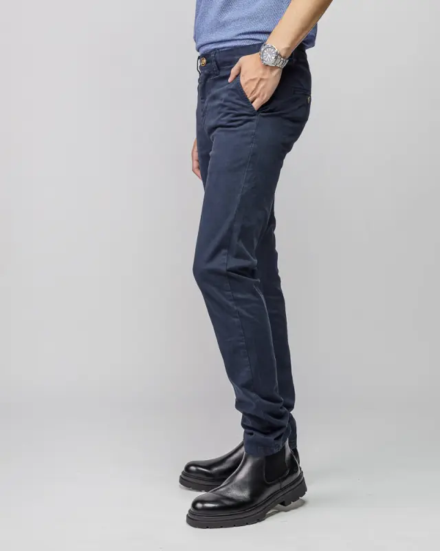 Devergo Ανδρικό Chinos Παντελόνι 1001 – Navy Blue - 33 2