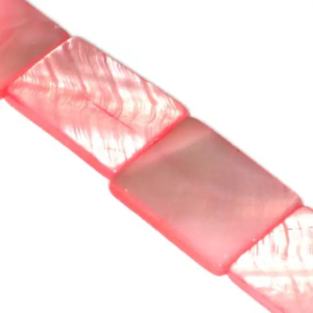 Mother of Pearl Ορθογώνιο Πλακέ Rose 15x20mm ~20τεμ