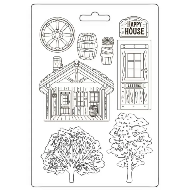 Καλούπι εύκαμπτο A5, 15x21cm, Stamperia, Alterego, Cottage