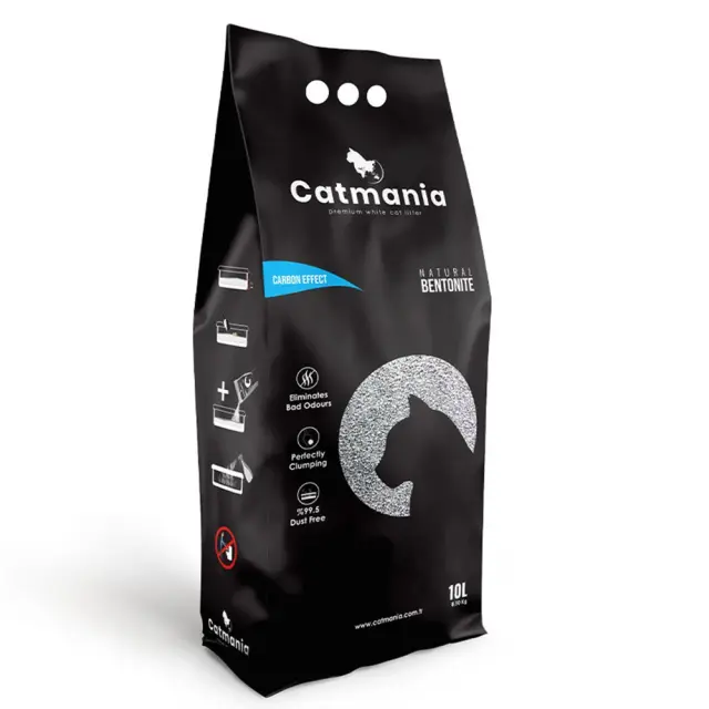 Catmania Carbon Effect Άμμος Γάτας Μπετονίτης Ψιλόκοκκη 10lt