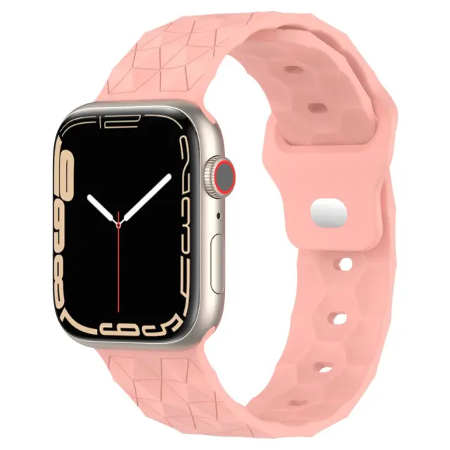Footlball Texture Λουράκι για Applewatch 38/40/41/42(series 10/11/12)mm-Pink OEM
