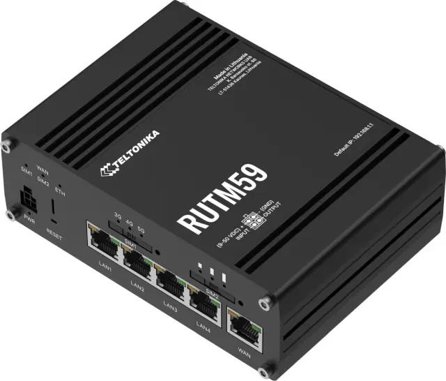 Teltonika RUTM59 Industrial 5G Router, GPS