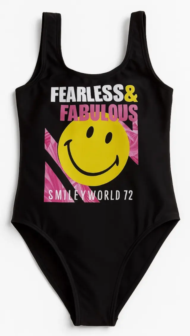 Ολόσωμο Μαγιό για Κορίτσι Black Smileworld 8080174 - 7-9 Y (134-140cm)