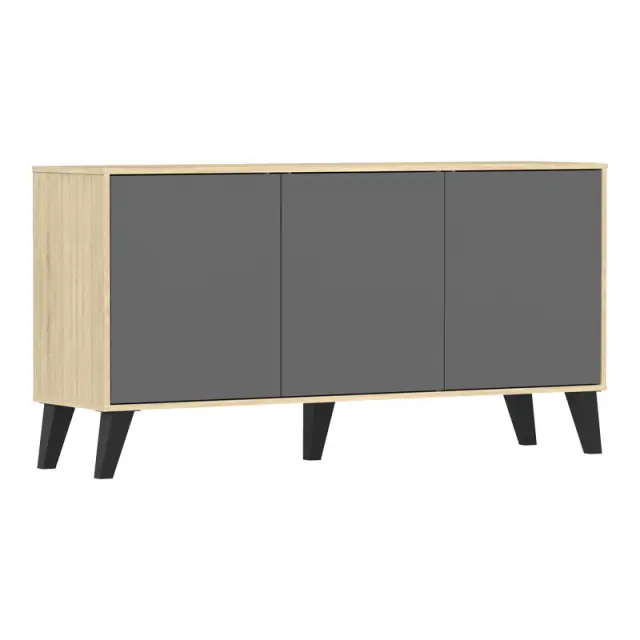 Μπουφές Billie pakoworld sonoma-ανθρακί149x40x77εκ 3