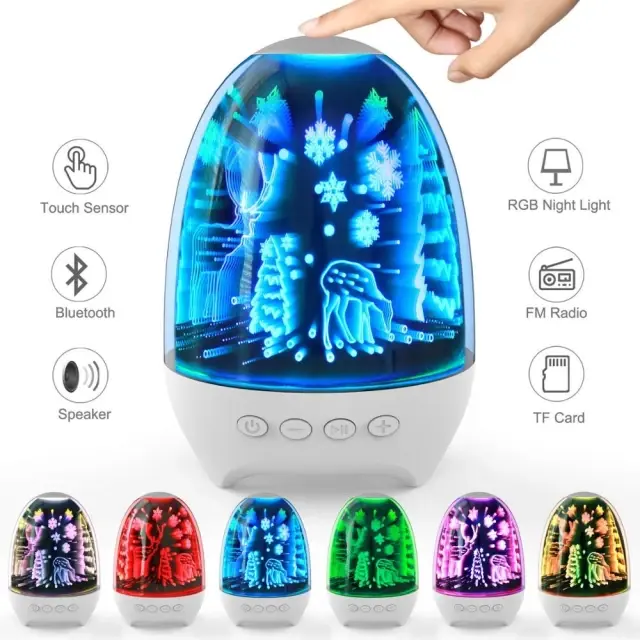 Ασύρματο φορητό ηχείο Bluetooth led 10W Wireless Speaker EZRA NL36