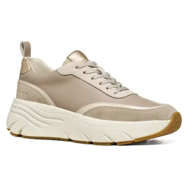 Γυναικεία Ανατομικά Δερμάτινα Sneakers Geox Diamanta D66UFA 09B22 C0084 Μπεζ Μπεζ - 37 2