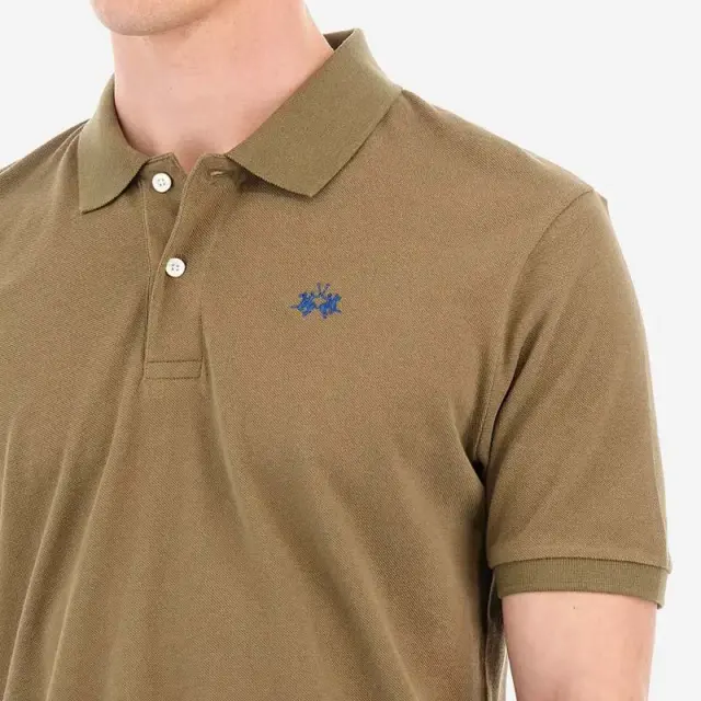 La Martina - Ανδρικό Κοντομάνικο Tex Polo Regular Fit BPMP01-PK031-03197 Λαδί - S 3