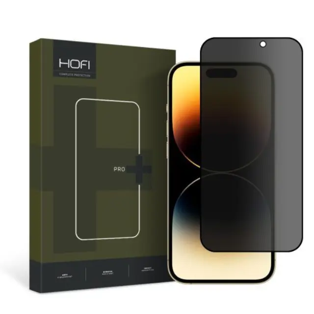 Hofi® Pro+ Privacy Full Face Tempered Glass για iPhone 15 Pro Max-Black