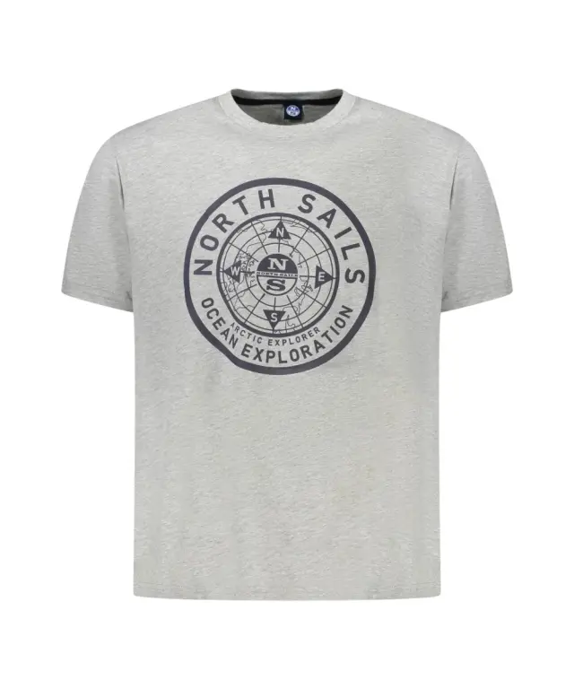 North Sails - Ανδρικό T-shirt Κοντομάνικο Regular Fit 996025-000-0926 Γκρι 3