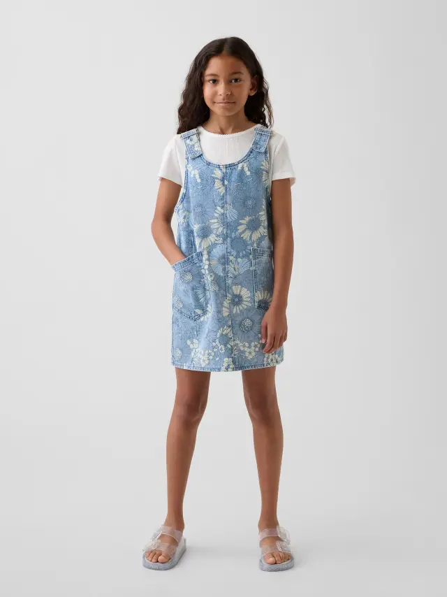 Παιδική Τζιν Σαλοπέτα Φλοράλ Floral print