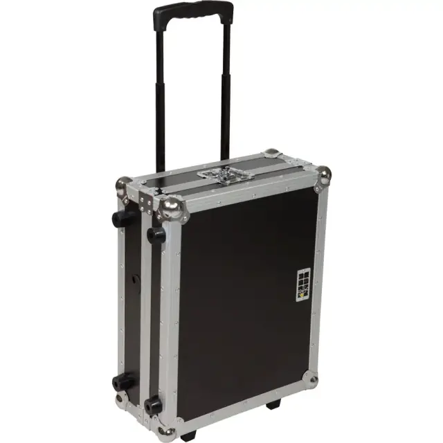 WALKASSE TTPRO-TROLLEY Flight Case Multi Fromat Turntable (Trolley + Wheels) Silver 2