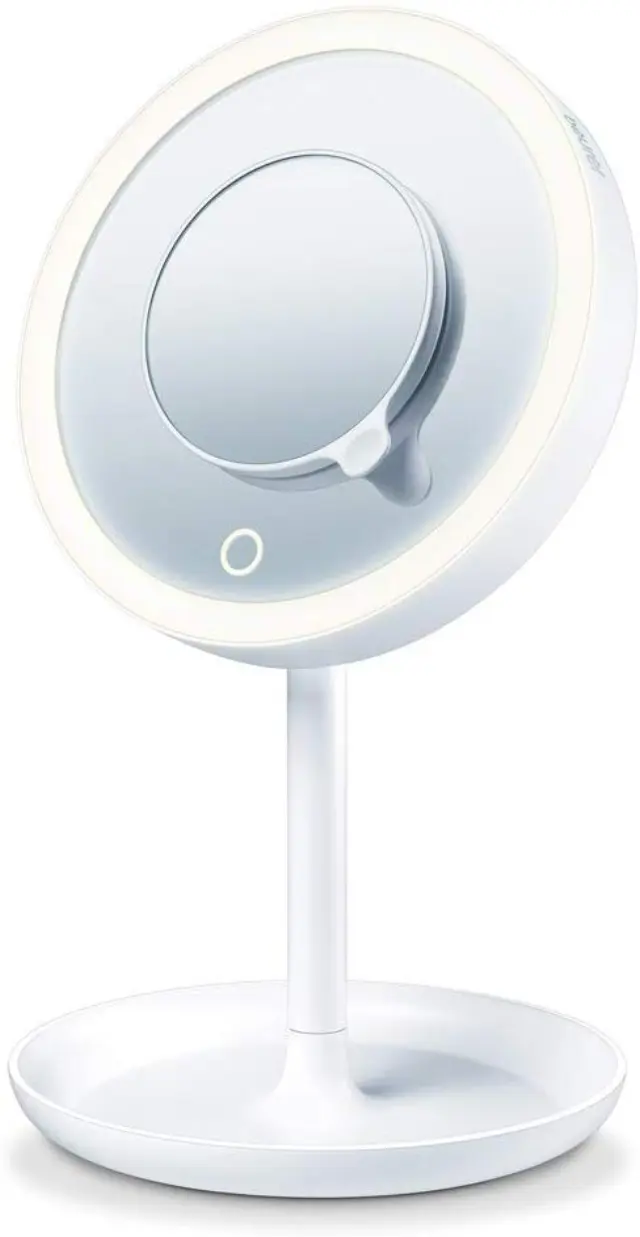 Beurer BS 45 Illuminated Cosmetic Mirror with LED Light Touch Sensor Button 3 Years Warranty
