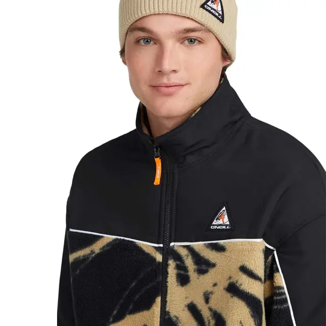 O'neill Men's Play Full-Zip Hyperfleece Μαύρο - Μπεζ 2350158-37565 (O'neill) 2