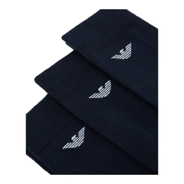 Emporio Armani Ανδρικές Κάλτσες Eagle Logo - 3 Ζεύγη, Χρώμα Μπλε-Μπλε-Μπλε - ONESIZE 2