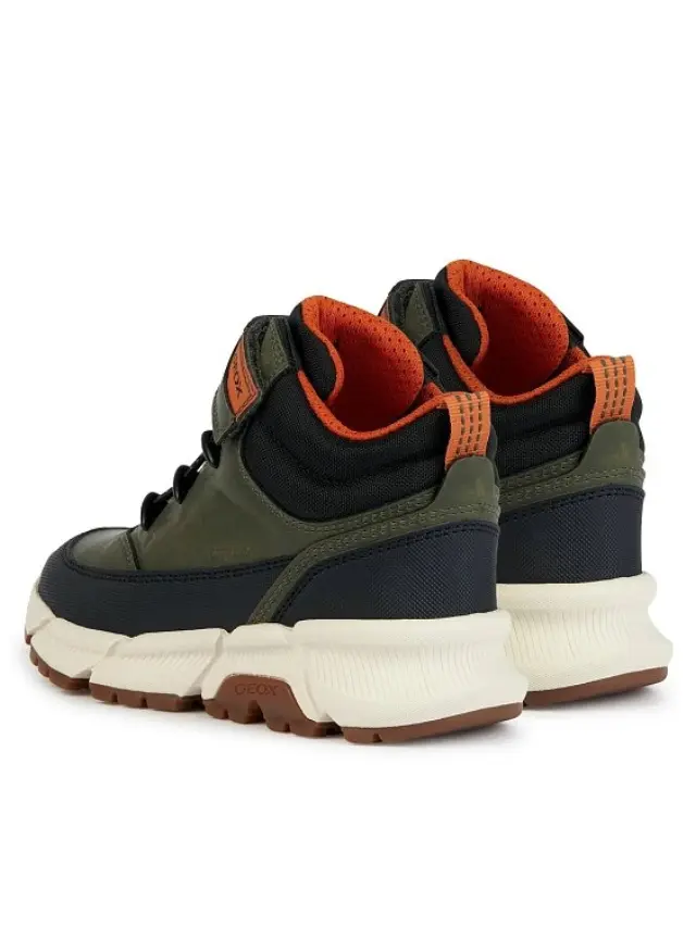 Παιδικό Παπούτσι για Αγόρι Geox J Flexyper Plus Boy Military/Orange (Μεγέθη 28-36) ΠΡΑΣΙΝΟ 2