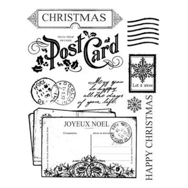 Σφραγίδα Stamperia Εύκαμπτη HD - 14x18cm - Christmas Post Card