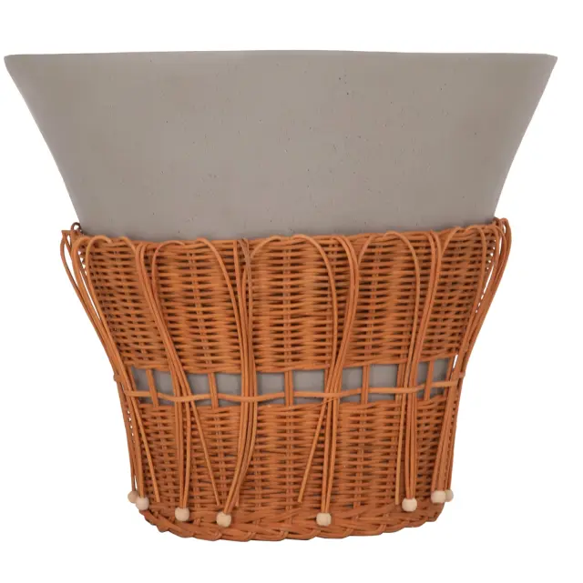 ΤΡΑΠΕΖΙ ΣΑΛΟΝΙΟΥ FB918164.03L FIBER CEMENT ΓΚΡΙ-ΦΥΣΙΚΟ RATTAN--Φ55x45Υεκ 3
