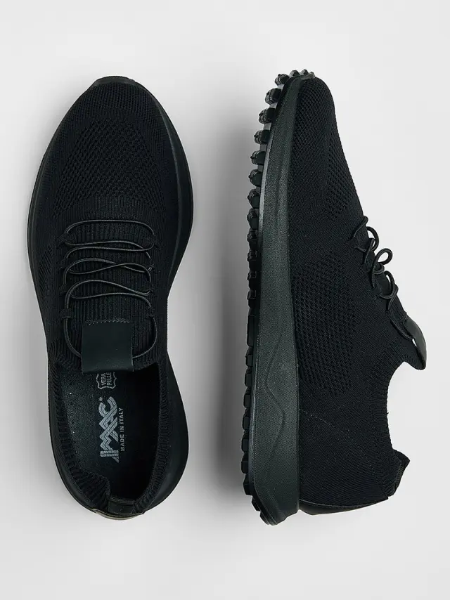 Imac Sneakers Ανδρικό ύφασμα/δέρμα Nubuck Μαύρο IMA/752690 NERO 3