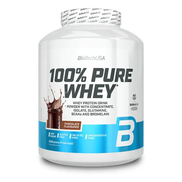 Biotech USA 100% Pure Whey Πρωτεΐνη Ορού Γάλακτος Χωρίς Γλουτένη με Γεύση Chocolate 2kg