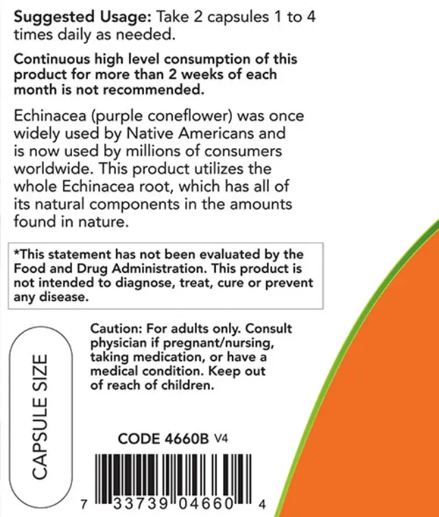 Now Foods Echinacea 400 mg 3