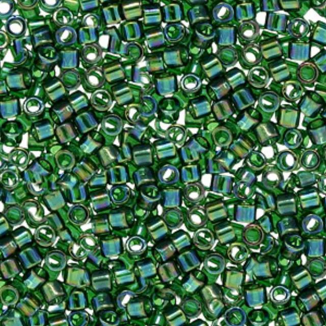 Χάντρα Miyuki Delica 10/0 - DBM0175 - Transparent Rainbow Green ~7gr