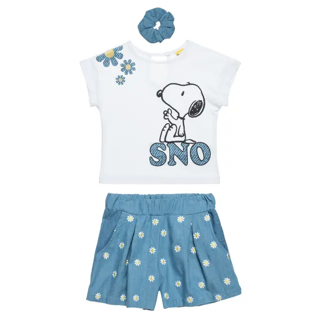 Σετ Snoopy με ανάγλυφα στοιχεία και ασορτί scrunchie