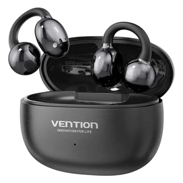 VENTION Wireless Bluetooth Open Ear Headphones ECHO CLIP A11 Black (NBWB0-ID) (VENNBWB0-ID)