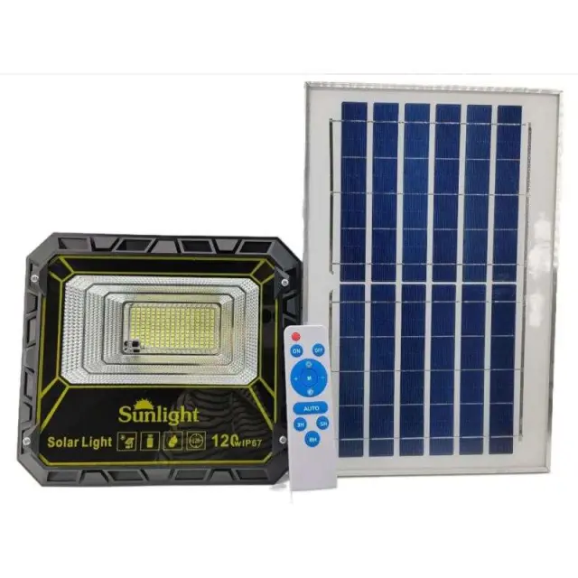 Ηλιακός προβολέας led 120W με πάνελ & τηλεχειριστήριο - Solarlight