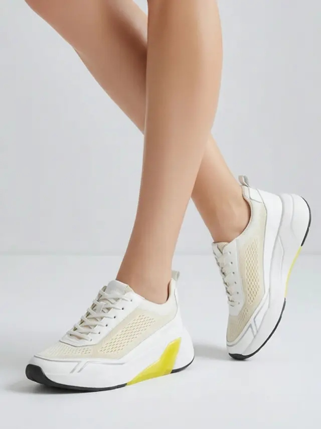 Gabor Sneakers Γυναικείο Ύσφασμα Άσπρο GAB/86912 61-WEISS/YELL - 38 2