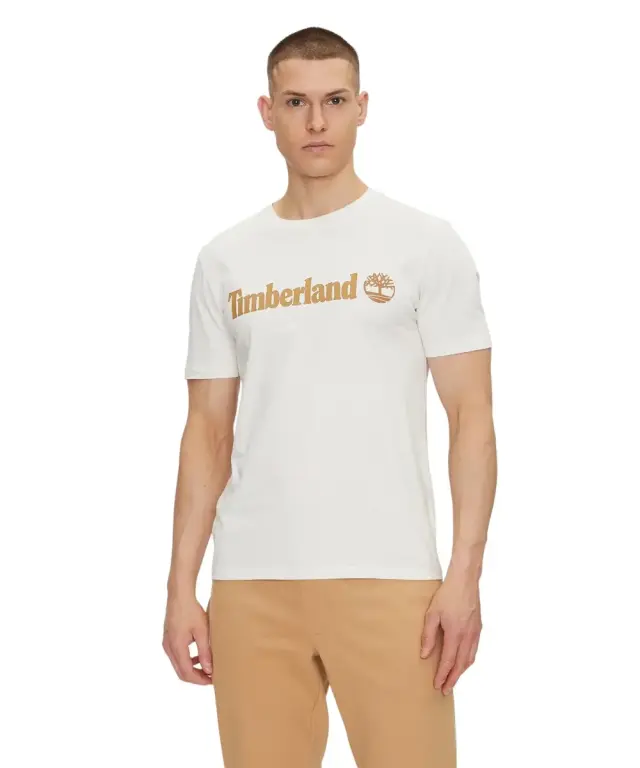 Timberland - Ανδρική Μπλούζα Kennebec River Linear Logo SL Tee Regular TB0A5UPQ-CM9 Εκρού - 3XL