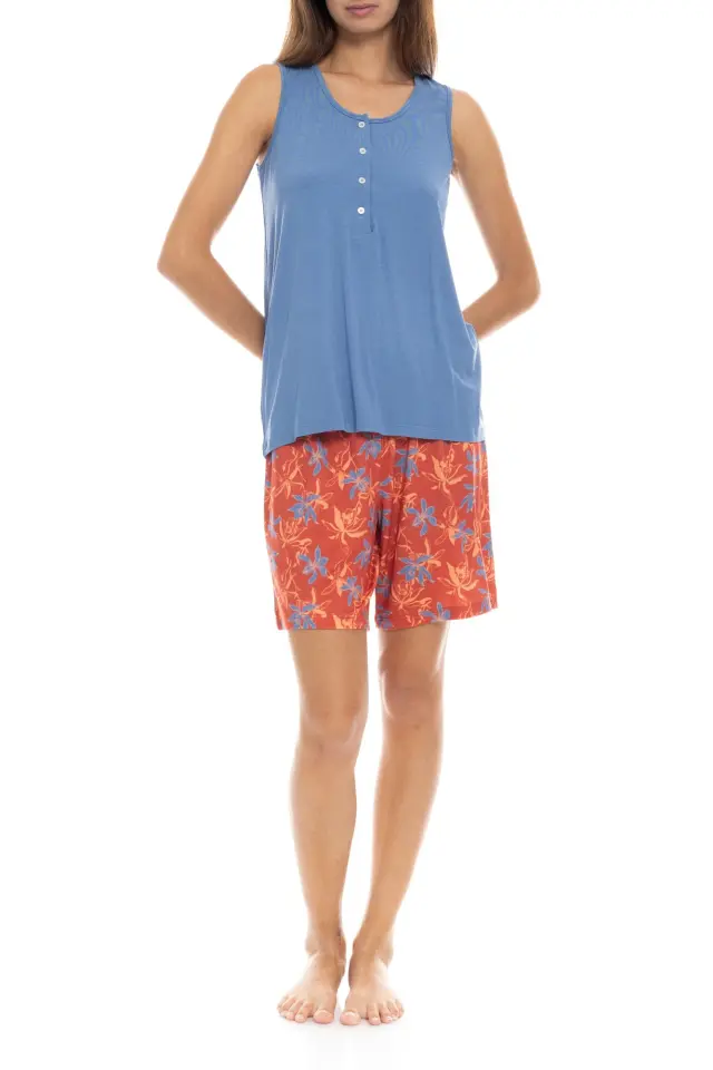 S1402 - Type - PYJAMA SHORTS BLOOMING FLOWER - S