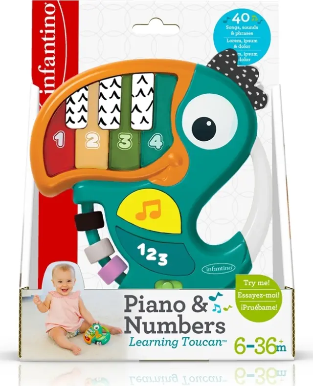 INFANTINO PIANO & NUMBERS LEARNING TOUCAN 2