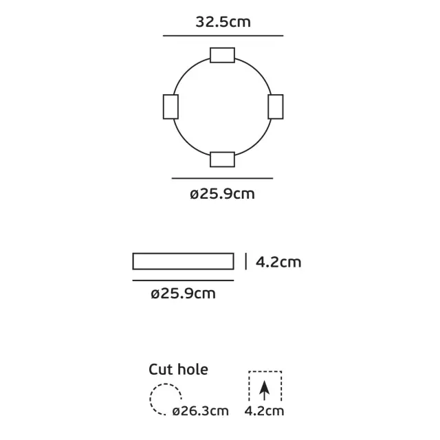 Dream Χωνευτό φωτιστικό led Trimless 17W 4000K ø25.9cm λευκό Άσπρο 2