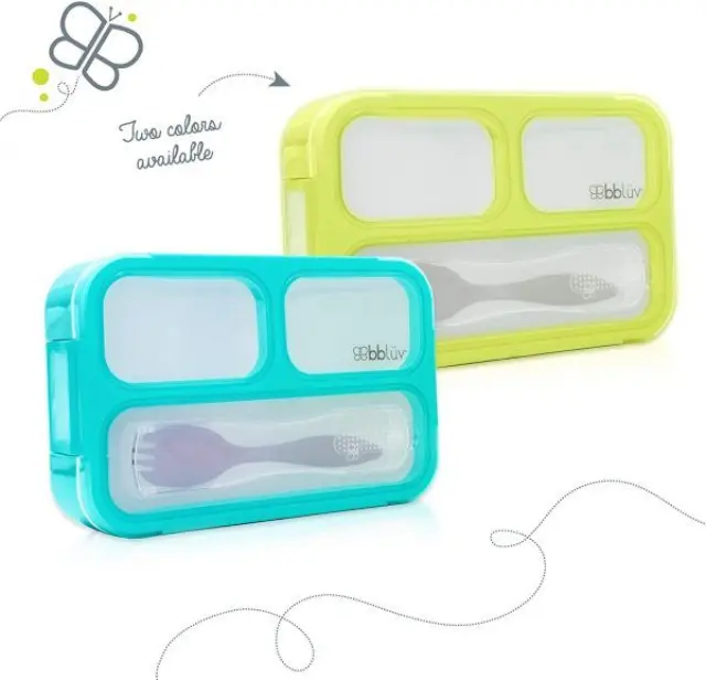 Bbluv Bento Box – Δοχείο Φαγητού με Κουτάλι Aqua Blue B0123-A 3