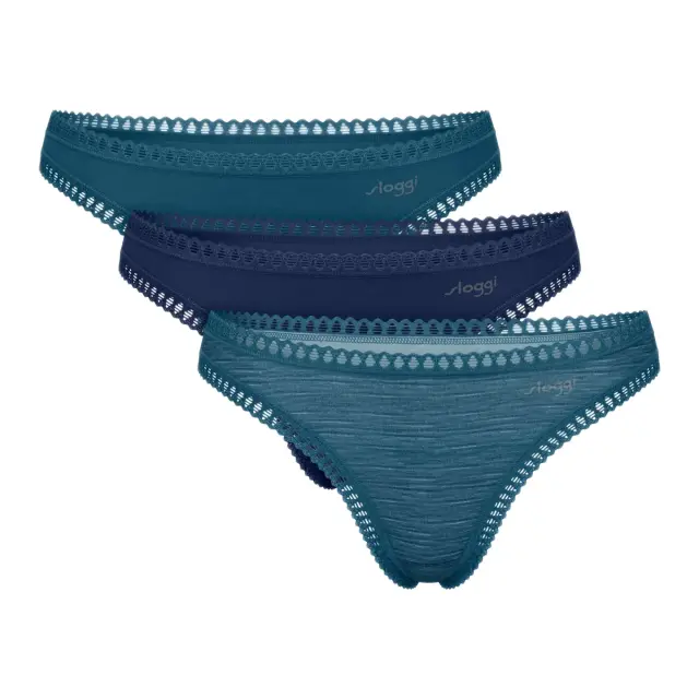 Sloggi Γυναικείο String GO Crush String - Τριπλό Πακέτο, Χρώμα Τιρκουάζ - S