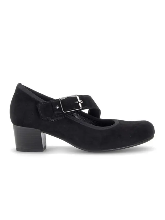Gabor Μπαρέτες Γυναικείο δέρμα Nubuck Μαύρο GAB/301301 001-BLACK - 36 3