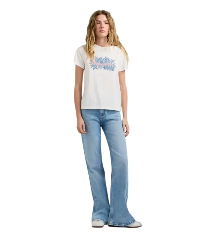 Pepe Jeans - Γυναικείο T-Shirt printed floral logo Christina PL5000237-808 Λευκό 3