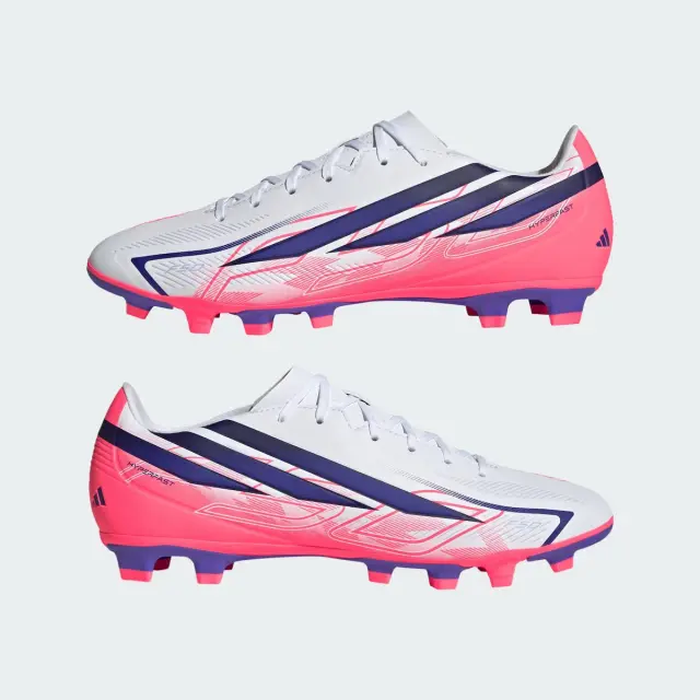 adidas Performance Men's F50 Hyperfast Club FG/MG Άσπρο - Κόκκινο KJ0990 (adidas Performance) - 41 ⅓ 3