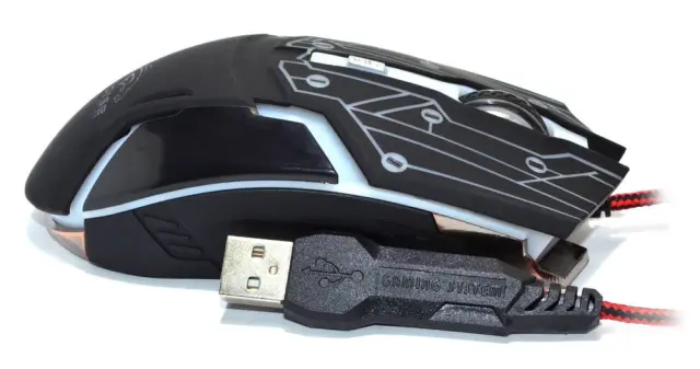 Ενσύρματο Ποντίκι R-horse RH-1990 Robocop Series με 5 Πλήκτρα και 3200 DPI Μαύρο - Γκρί 3