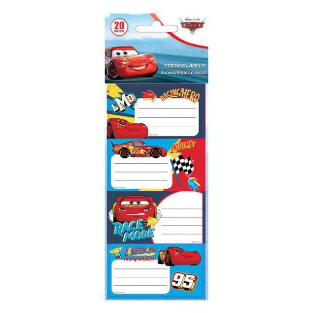 Diakakis Ετικέτες Αυτοκόλλητες 20 τεμ. Disney Cars (000563182)
