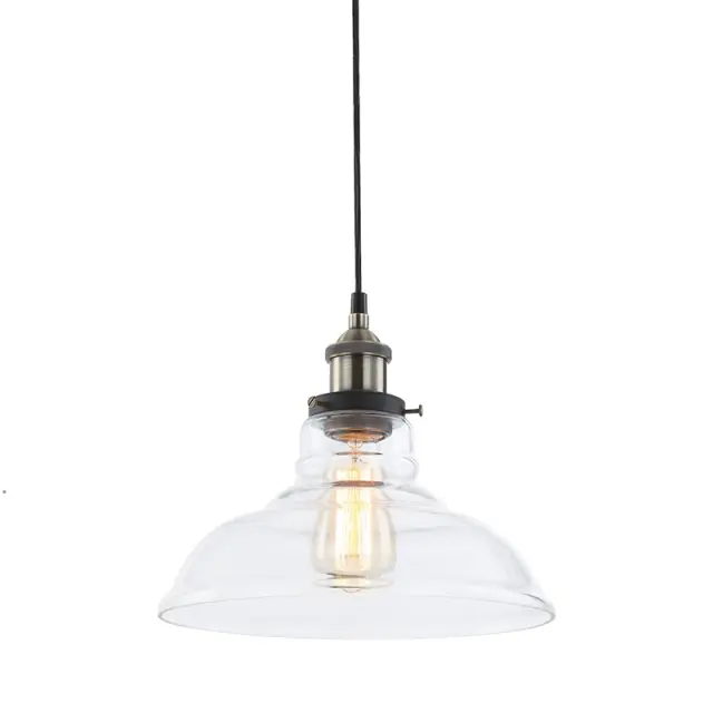ΚΡΕΜΑΣΤΟ ΓΥΑΛΙΝΟ ΔΙΑΦΑΝΕΣ Φ28CM 1ΧE27 SMYRNA / KS1295PCL1BK