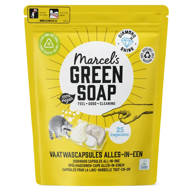 Marcel’s Green Soap κάψουλες πλυντηρίου πιάτων all-in-one 25 καψουλες