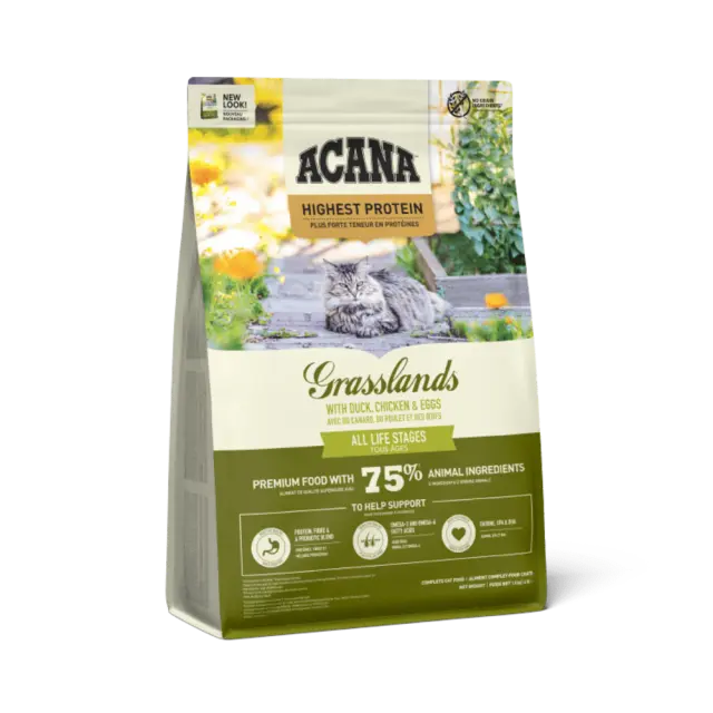 Acana Highest Protein Grasslands για Γάτες 340gr