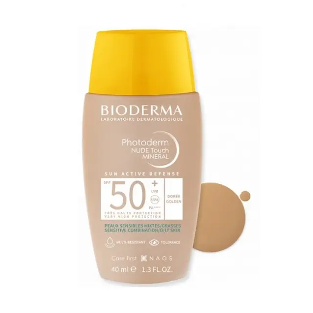 Bioderma Photoderm Αντιηλιακό με Χρώμα Nude Touch Mineral SPF50+ Doree 40ml
