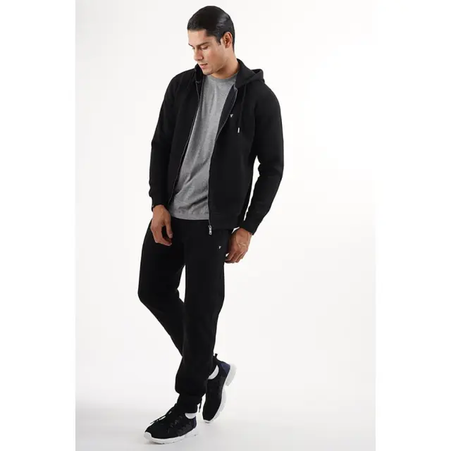 Magnetic North Zipper Hoodie Basic (50012-Black) - Μαύρο 2